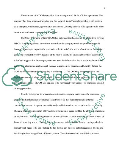 An IT Strategy for MDCM