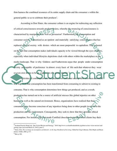 Consumers Activities and Consumption