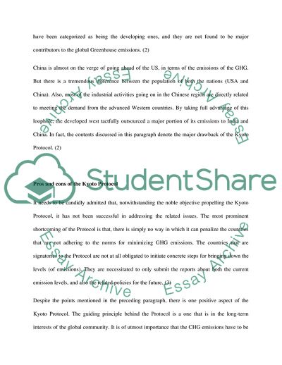 Kyoto Protocol in the Context of the United Nations Framework Convention on Climate Change