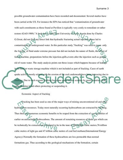 Fracking Process Peculiarities