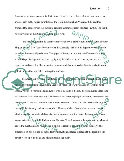 Additions and Substraction of Elements in a Movie