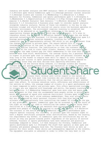 Industry and market analysis for business plan