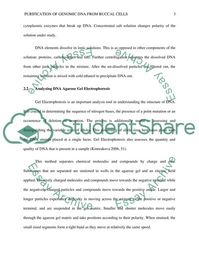 Purification of Genomic DNA from Buccal Cells