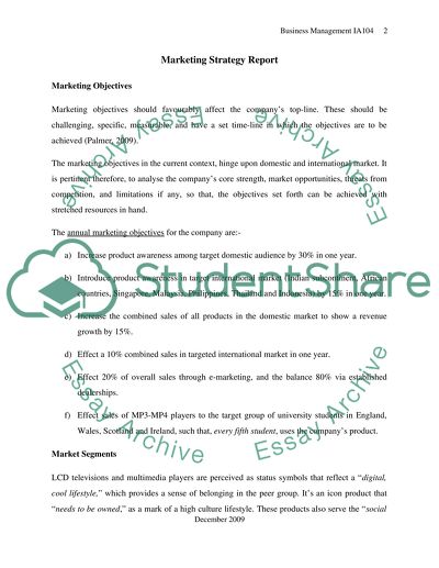 Marketing Report for a Leading Electronics Manufacturer