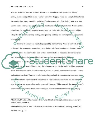 Where the experience of male and female slaves similar or different in the nineteenth-century, South