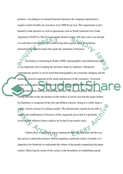 Environmental Factors Affecting Starbucks Marketing Decisions