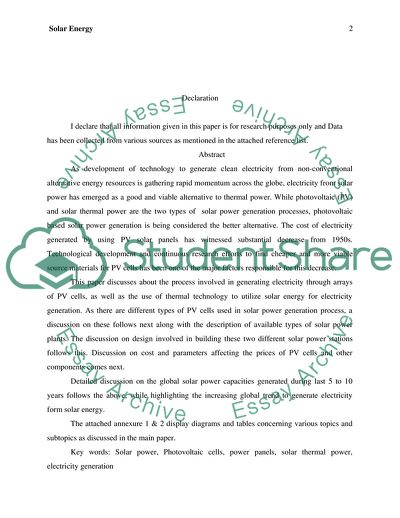 Building a Power Station for Solar Energy