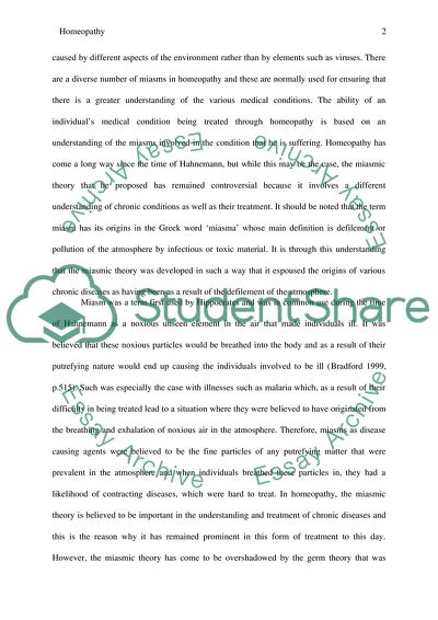 Homeopathy and Miasmic Theory by Samuel Hahnemann