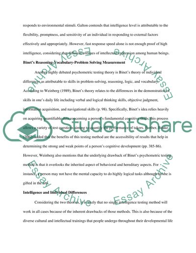 Psychometric Approach for Understanding Personality or Human Intelligence