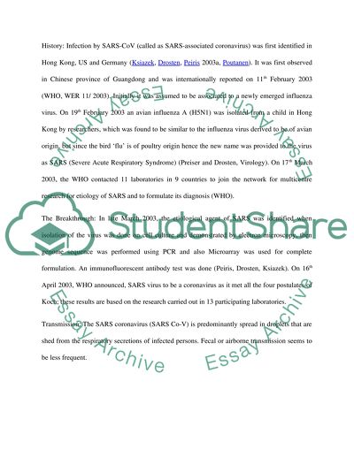 Severe Acute Respiratory Syndrome