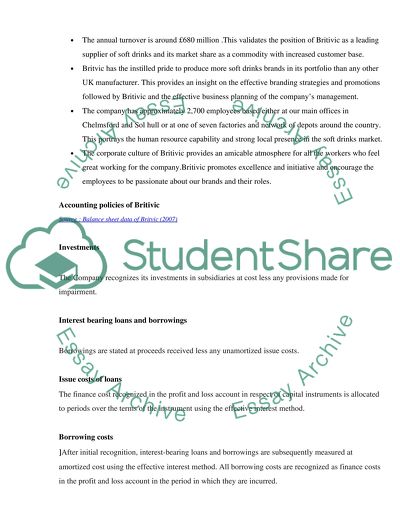 Britivic: Accounting Policies