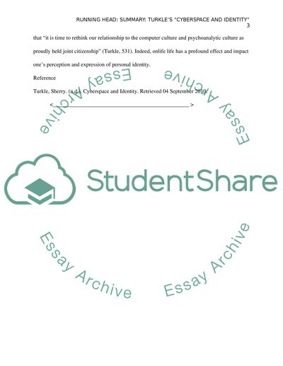 The Article Cyberspace and Identity by Sherry Turkle: the Effect of Online Life