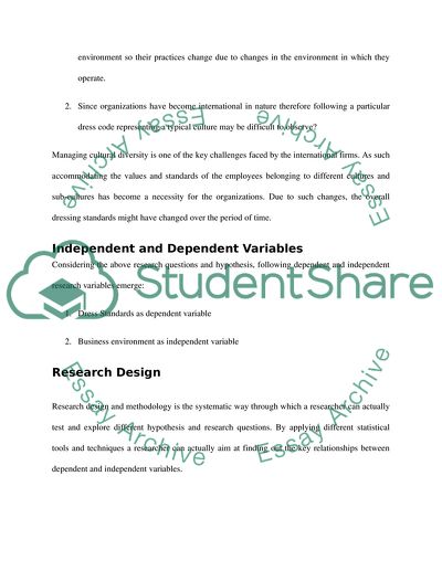 Research Proposal - Eroding Dress Standards