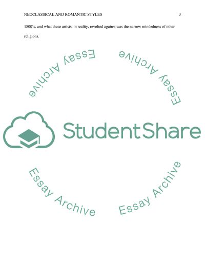 Neoclassical and Romantic styles