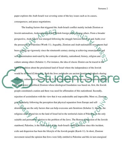 The Arab-Israeli Conflict