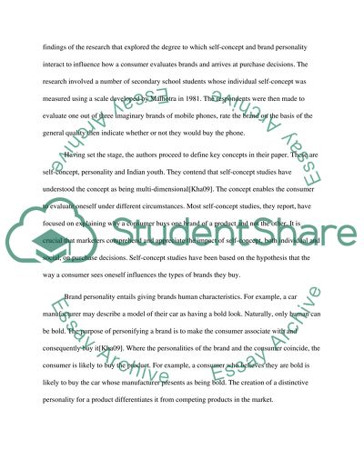 Role of Individual Self-Concept and Brand Personality Congruence in Determining Brand Choice