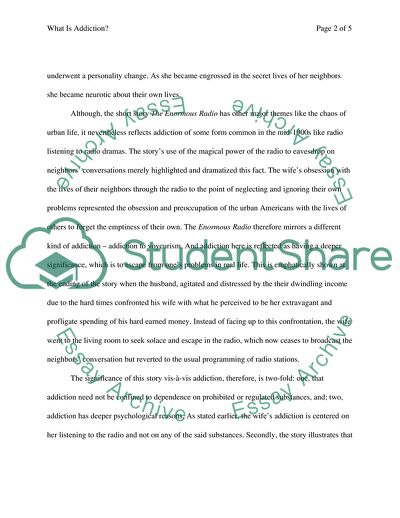 The Usual Definition of Addiction