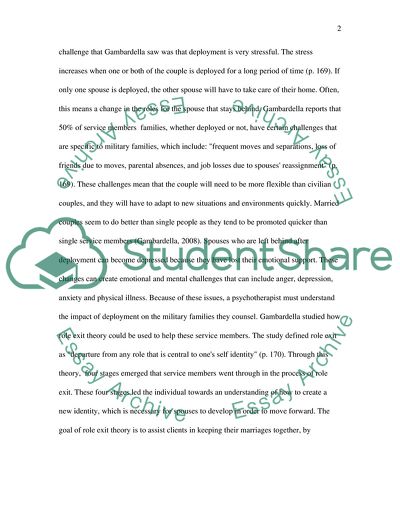 Issues in Psychotherapy with Military Families