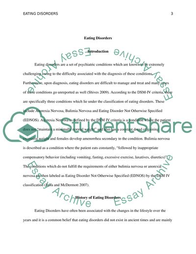 Prevention of Eating Disorders