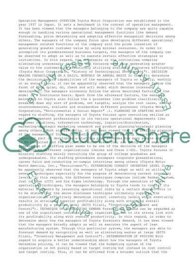 Operation Management