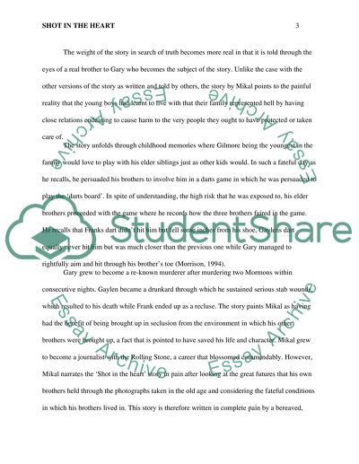 Shot in the Heart: The Problem of Abuse, and Violence