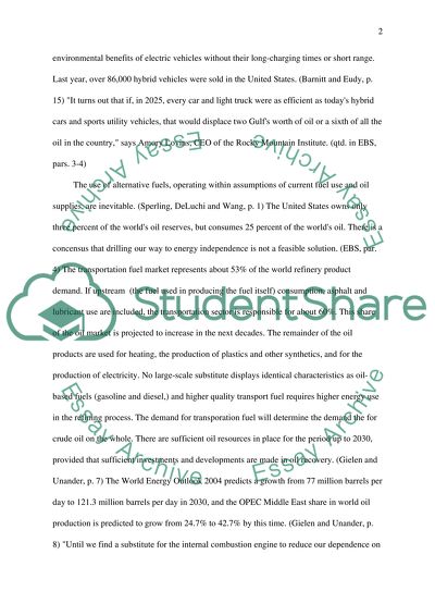The Potential for Alternative Fuels in Transport