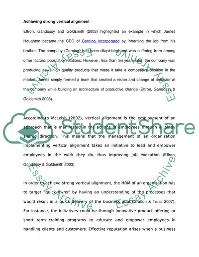 Achieving strong vertical and horizontal alignment