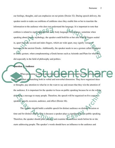 The Elements of Vocal and Physical in Speech