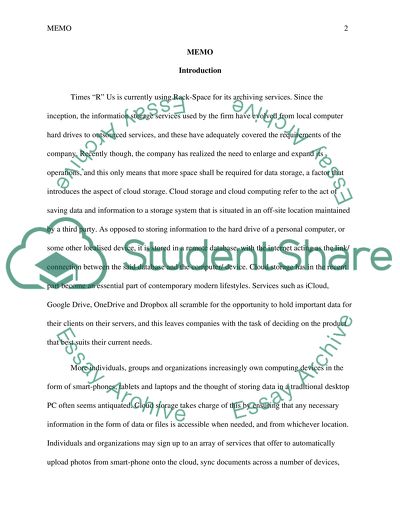 White Paper on Cloud Storage