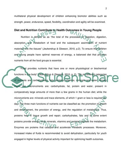 Affect of Exercise and Diet on Youth Fiitness