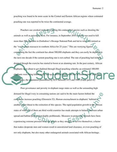 Describe an animal that people are working to protect. Explain why it should be protected