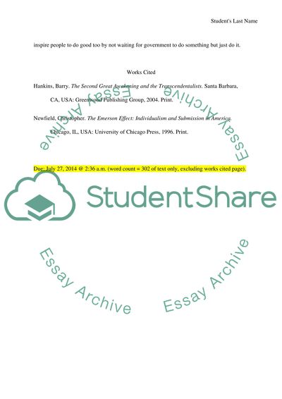 Relationship between Transcendentalism and Individualism