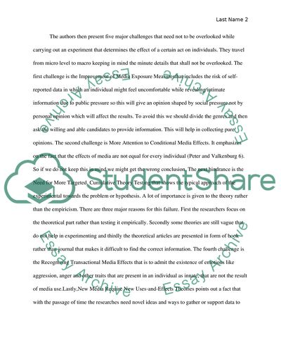 Five Challenges for the Future of Media-Effects