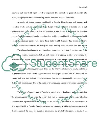 Good Health as a Social Construction