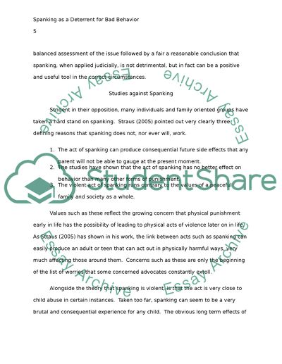 Is Spanking an Effective Deterrent for Bad Behavior