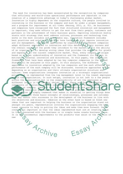 Innovation as the Success of Any Business