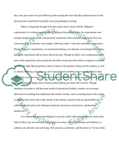 The Milgrim Experiment