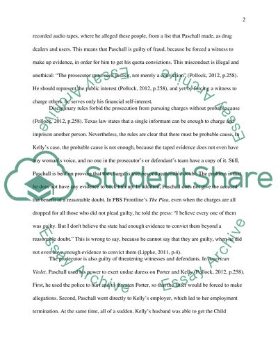 Ethical Violations and Ethical Dilemma in the Film American Violet