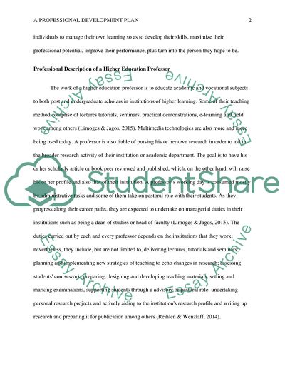 A Professional Development Plan