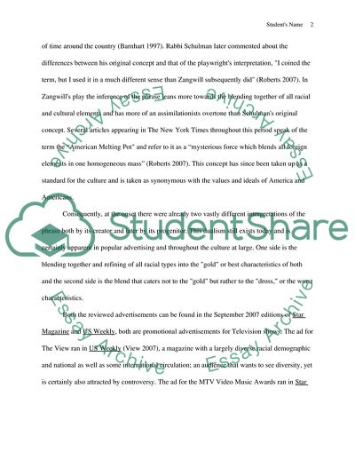 Crucible of Commercialism, Concept of the Melting Pot in Popular Advertising