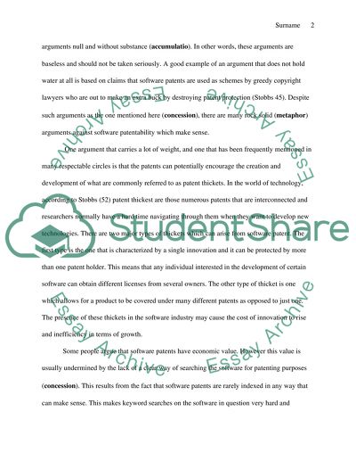 software patent essay