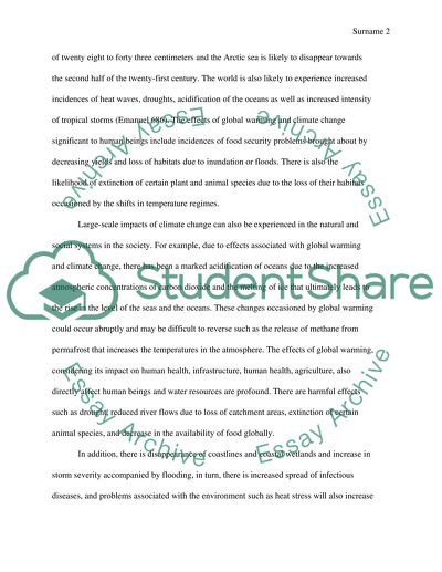 Global Warming and Climate Change