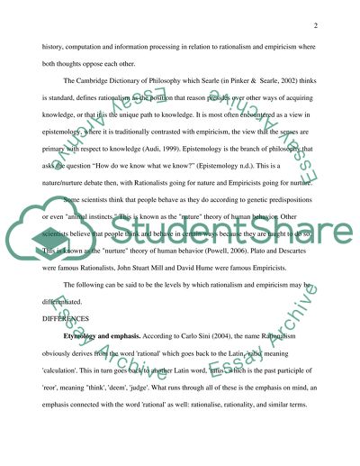 Rationalism vs empiricism essay pdf picture
