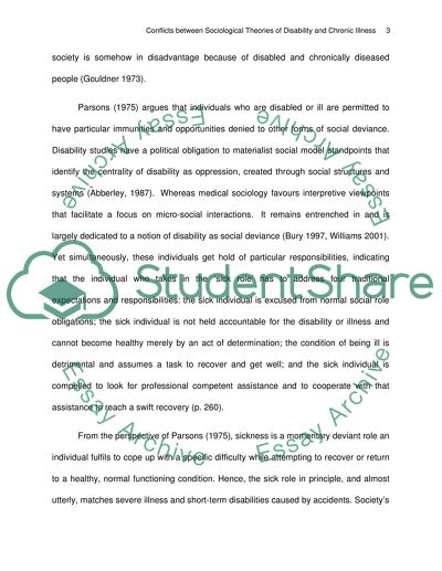 Sociological Theories of Disability and Chronic Illness