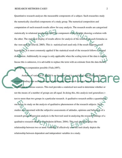 Research Methods CASE5