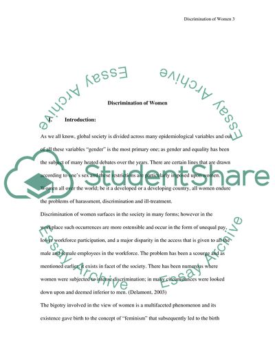 Discrimination of Women