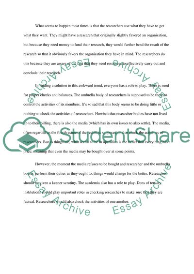 Conflict of Interests for Researchers - Possible Solutions