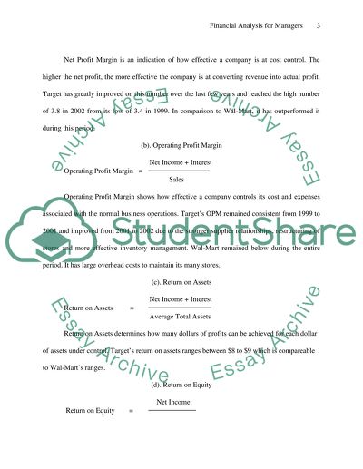 Financial Analysis for Managers
