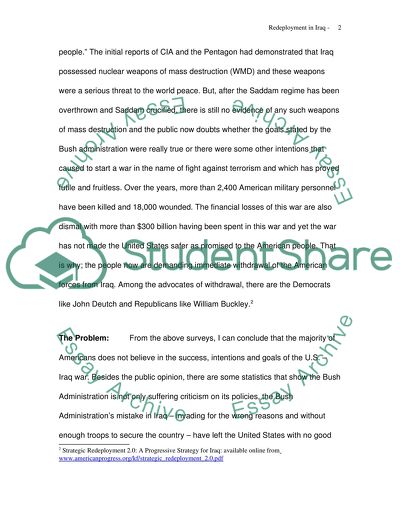 Intentions and Goals of the U.S. and Iraq War