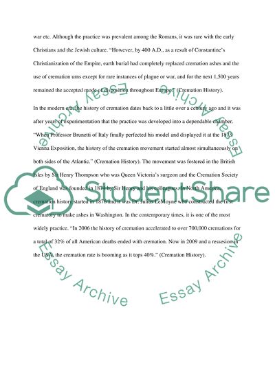 The history of cremation